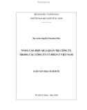 Đề tài: Nâng cao hiệu quả quản trị công ty trong các công ty cổ phần ở Việt Nam
