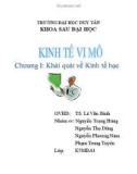 Tiểu luận: Khái quát về kinh tế học