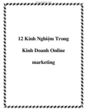 12 Kinh nghiệm trong kinh doanh online marketing