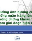 Đề tài 'Đo lường ảnh hưởng của hệ thống ngân hàng lên thị trường chứng khoán Việt Nam giai đoạn hiện nay'