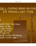 Tiểu luận: Chứng minh và chứng cứ trong luật tố tụng dân dân sự