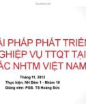 Tiểu luận: Giải pháp phát triển nghiệp vụ thanh toán quốc tế tại các ngân hàng thương mại Việt Nam