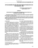 Báo cáo: Kết quả nghiên cứu bảo tồn và sử dụng quỹ gen cây có củ giai đoạn 2006 - 2009