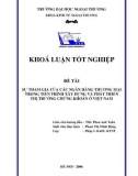 Khóa luận tốt nghiệp: Sự tham gia của các ngân hàng thương mại trong tiến trình xây dựng và phát triển thị trường chứng khoán ở Việt Nam