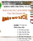 Báo cáo Du lịch sinh thái: Luật du lịch