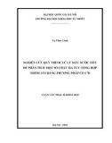 Luận văn Thạc sĩ Khoa học: Nghiên cứu quy trình xử lý mẫu nước tiểu để phân tích một số chất ma túy tổng hợp nhóm ATS bằng phương pháp CE-C4D