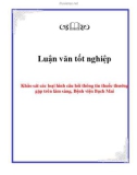 Luận văn tốt nghiệp: Khảo sát các loại hình câu hỏi thông tin thuốc thường gặp trên lâm sàng, Bệnh viện Bạch Mai