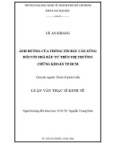 Luận văn: ẢNH HƯỞNG CỦA THÔNG TIN BẤT CÂN XỨNG ĐỐI VỚI NHÀ ĐẦU TƯ TRÊN THỊ TRƯỜNG CHỨNG KHOÁN TP.HCM