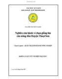 Luận văn ' Nghiên cứu hành vi chọn giống lúa của nông dân Huyện Thoại Sơn '