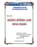 Tiểu luận môn Phát triển sản phẩm: Bánh bông lan nha đam