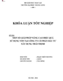 Khóa luận tốt nghiệp chuyên ngành Tài chính: Giải pháp nâng cao hiệu quả sử dụng vốn tại Công ty Cổ phần Đầu tư Xây dựng Thái Thịnh