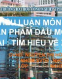 TIỂU LUẬN MÔN SẢN PHẨM DẦU MỎ. ĐỀ TÀI : TÌM HIỂU VỀ XĂNG