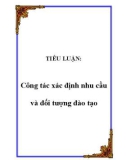 TIỂU LUẬN: Công tác xác định nhu cầu và đối tượng đào tạo