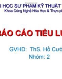 Báo cáo tiểu luận: Công nghệ sản xuất xúc xích