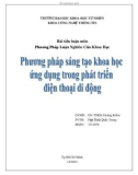 Tiểu luận: Phương pháp sáng tạo khoa học ứng dụng trong phát triển điện thoại di động