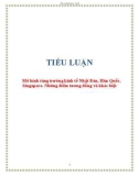 TIỂU LUẬN: Mô hình tăng trưởng kinh tế Nhật Bản, Hàn Quốc, Singapore. Những điểm tương đồng và khác biệt