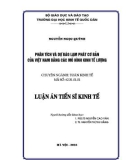 Luận án Tiến sĩ Kinh tế: Phân tích và dự báo lạm phát cơ bản của Việt Nam bằng các mô hình kinh tế lượng