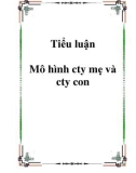 Tiểu luận Mô hình cty mẹ và cty con