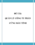 Đồ án tốt nghiệp - Phân tích thiết kế hệ thống - QUẢN LÝ CÔNG TY PHẦN CỨNG MÁY TÍNH