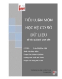 Tiểu luận môn học hệ cơ sơ dữ liệu - Để tài: Quản lý mua bán