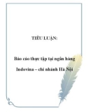 TIỂU LUẬN: Báo cáo thực tập tại ngân hàng Indovina – chi nhánh Hà Nội