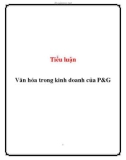 Tiểu luận: Văn hóa trong kinh doanh của P&G