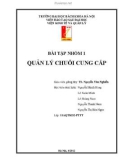 Tiểu luận: Quản lý chuỗi cung ứng