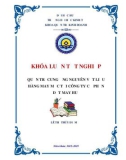 Khóa luận tốt nghiệp Quản trị kinh doanh: Quản trị cung ứng nguyên vật liệu hàng may mặc tại công ty cổ phần Dệt May Huế