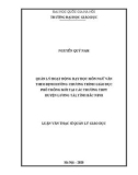 Luận văn Thạc sĩ Quản lý giáo dục: Quản lí hoạt động dạy học môn Ngữ văn theo định hướng chương trình giáo dục phổ thông mới tại các trường THPT huyện Lương Tài, tỉnh Bắc Ninh