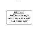 Những mẫu hợp đồng mua bán nhà đất chọn lọc