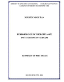 Summary of Phd thesis: Performance of microfinance institutions in Vietnam