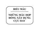 Những mẫu hợp đồng xây dựng cực hay