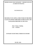 Summary of Doctoral thesis in Economic finance – Banking: The impact of capital structure on the firm value of listed companies in the plastic and packaging industry in Viet Nam