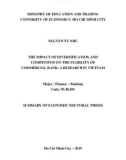 Summary of Economic Doctoral thesis: The impact of diversification and competiton on the stability of commercial bank - A research in Vietnam