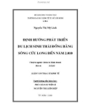 Luận văn thạc sĩ kinh tế: Định hướng phát triển du lịch sinh thái đồng bằng Sông Cửu Long đến năm 2010