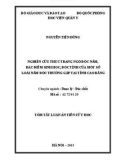 Tóm tắt Luận án Tiến sỹ Y học: Nghiên cứu thực trạng ngộ độc nấm, đặc điểm sinh học, độc tính của một số loài nấm độc thường gặp tại tỉnh Cao Bằng