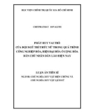 Luận án Tiến sĩ Chủ nghĩa duy vật biện chứng và Chủ nghĩa duy vật lịch sử: Phát huy vai trò của đội ngũ trí thức nữ trong quá trình công nghiệp hóa, hiện đại hóa ở Cộng hòa Dân chủ Nhân dân Lào hiện nay