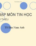 Bài giảng Nhập môn tin học: Giới thiệu - TS. Đào Nam Anh