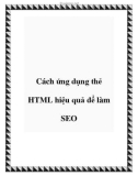 Cách ứng dụng thẻ HTML hiệu quả để làm SEO