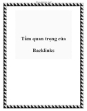 Tầm quan trọng của Backlinks