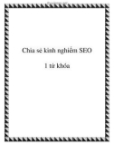 Chia sẻ kinh nghiệm SEO 1 từ khóa