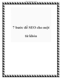 7 bước để SEO cho một từ khóa