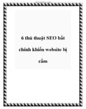 6 thủ thuật SEO bất chính khiến Website bị chặn