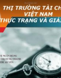 Bài thuyết trình Tiền tệ ngân hàng: Thị trường tài chính Việt Nam thực trạng và giải pháp