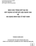 Báo cáo tổng kết dự án xây dựng cơ sở dữ liệu quốc gia về đa dạng sinh học ở Việt Nam