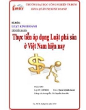 Tiểu luận: Thực tiễn áp dụng luật phá sản ở Việt Nam hiện nay