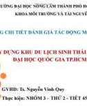 Báo cáo dự án: Xây dựng khu du lịch sinh thái hồ đá tại đại học Quốc gia TP.HCM