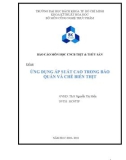 Báo cáo môn học CNCB Thịt & Thủy sản: Ứng dụng áp suất cao trong bảo quản và chế biến thịt