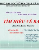 Bài thuyết trình Bài tập lớn môn Kiến trúc máy tính: Tìm hiểu về RAM - ĐH Mỏ địa chất