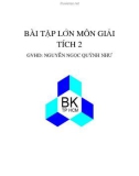 Bài tập lớn môn Giải tích 2